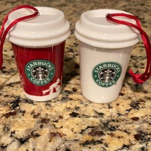 Starbucks LOGO 2006 Holiday Ornament pair